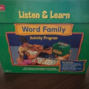 Vintage Lakeshore Listen & Learn Word Family Activity Program Cassettes